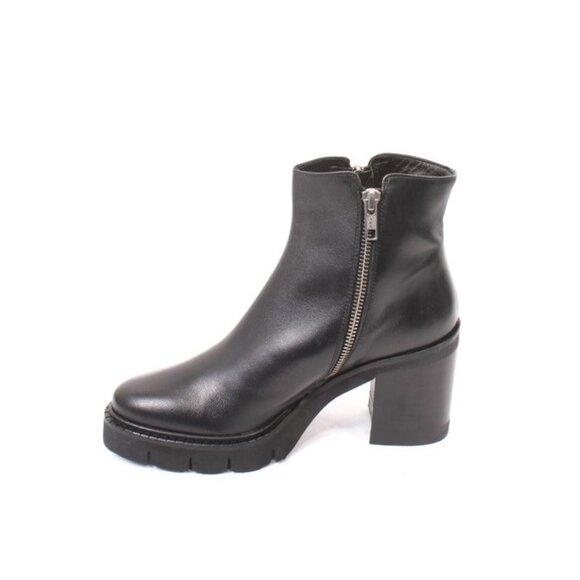 Luca Grossi 180 Black Leather Ankle Heel Boots - Picture 6 of 8